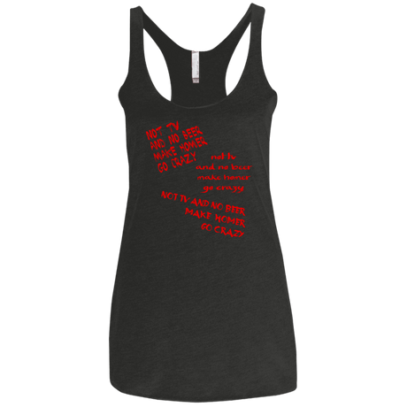 T-Shirts Vintage Black / X-Small HOMER CRAZY Women's Triblend Racerback Tank