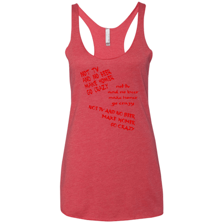 T-Shirts Vintage Red / X-Small HOMER CRAZY Women's Triblend Racerback Tank