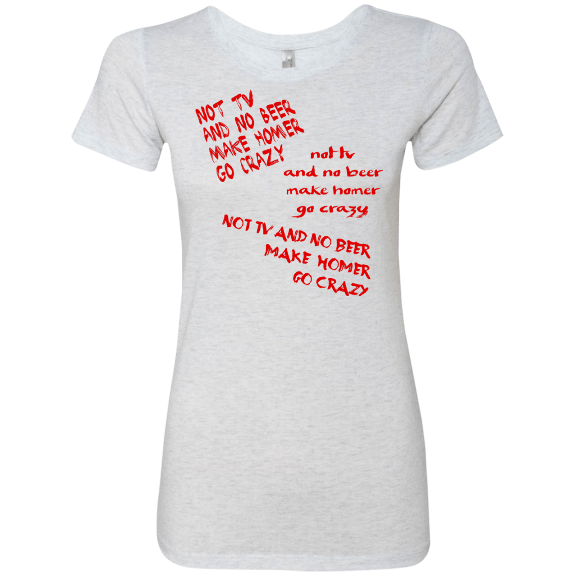 T-Shirts Heather White / S HOMER CRAZY Women's Triblend T-Shirt