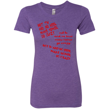 T-Shirts Purple Rush / S HOMER CRAZY Women's Triblend T-Shirt
