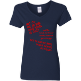 T-Shirts Navy / S HOMER CRAZY Women's V-Neck T-Shirt