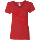 T-Shirts Red / S HOMER CRAZY Women's V-Neck T-Shirt