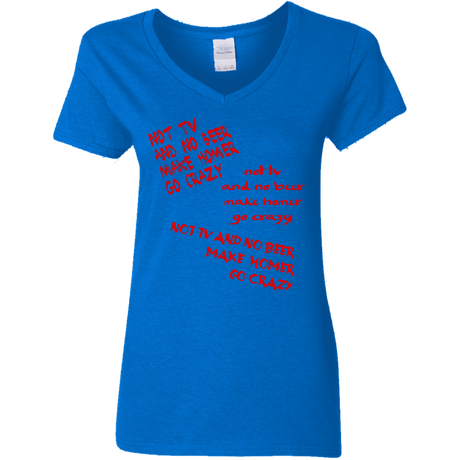 T-Shirts Royal / S HOMER CRAZY Women's V-Neck T-Shirt