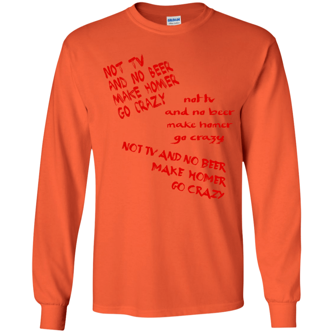 T-Shirts Orange / YS HOMER CRAZY Youth Long Sleeve T-Shirt