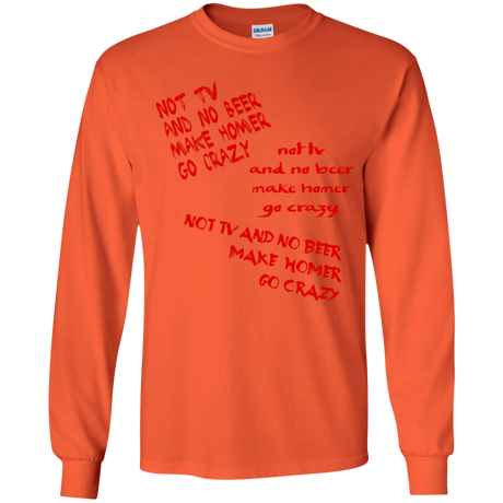 T-Shirts Orange / YS HOMER CRAZY Youth Long Sleeve T-Shirt