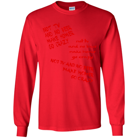 T-Shirts Red / YS HOMER CRAZY Youth Long Sleeve T-Shirt