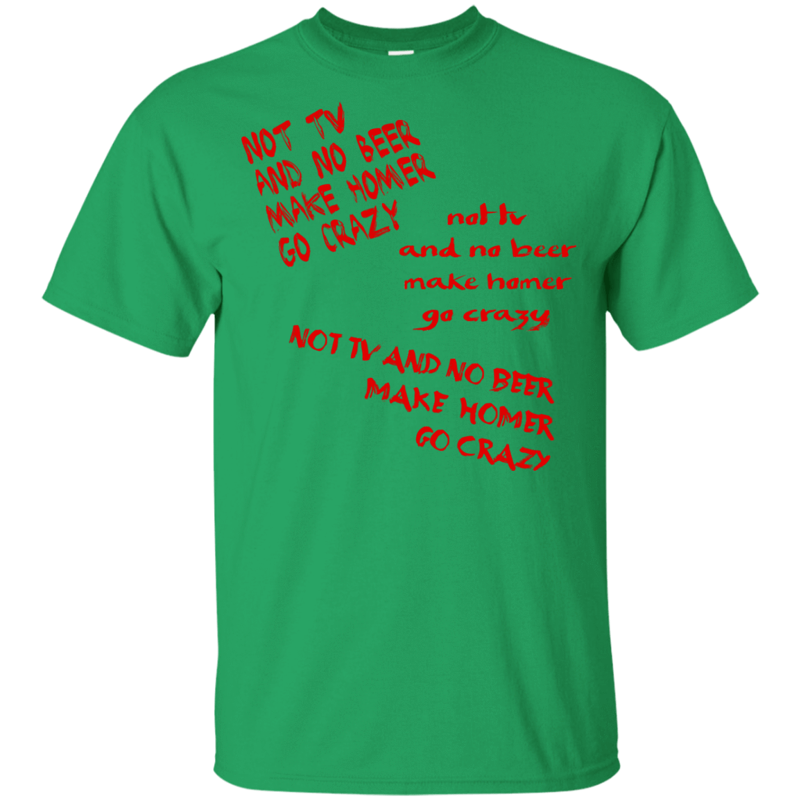 T-Shirts Irish Green / YXS HOMER CRAZY Youth T-Shirt