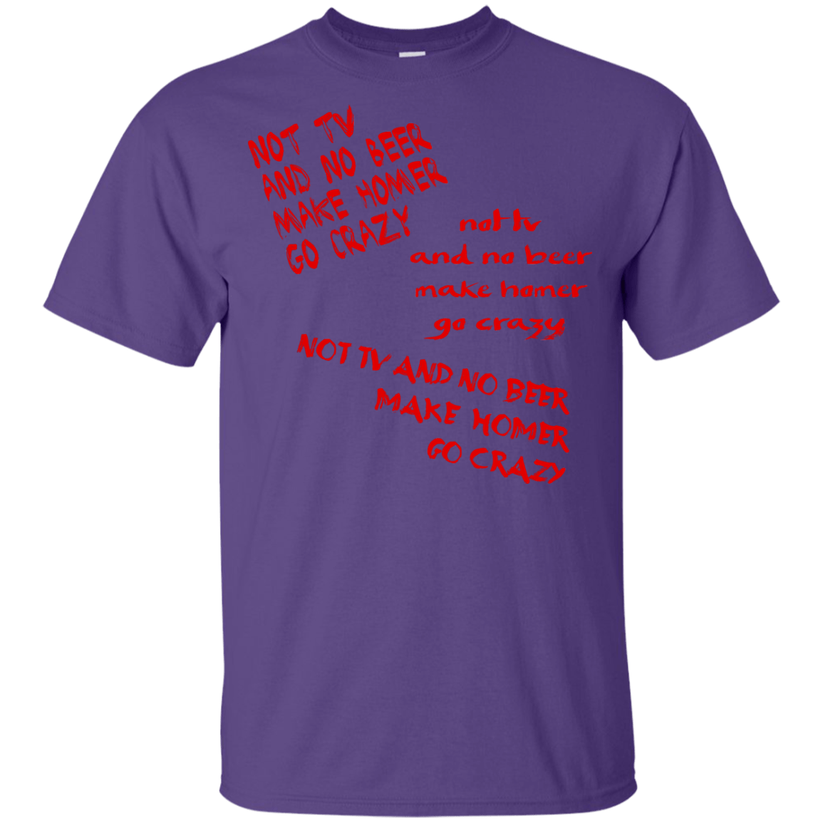 T-Shirts Purple / YXS HOMER CRAZY Youth T-Shirt