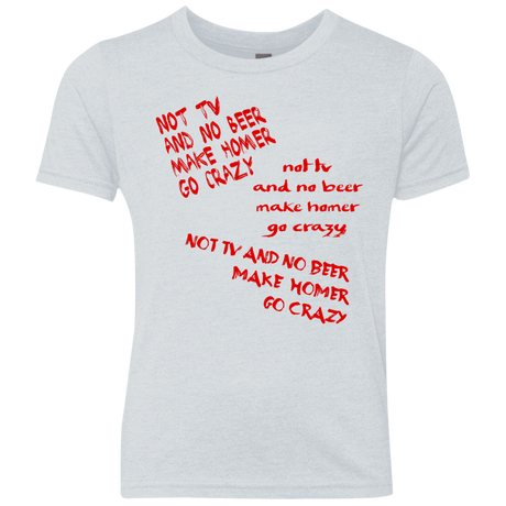 T-Shirts Heather White / YXS HOMER CRAZY Youth Triblend T-Shirt