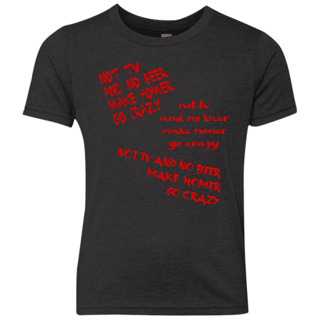 T-Shirts Vintage Black / YXS HOMER CRAZY Youth Triblend T-Shirt