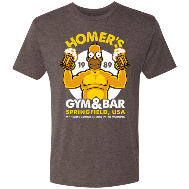T-Shirts Macchiato / S Homer's Gym & Bar Men's Triblend T-Shirt