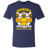 T-Shirts Vintage Navy / S Homer's Gym & Bar Men's Triblend T-Shirt