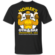 T-Shirts Black / S Homer's Gym & Bar T-Shirt