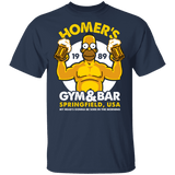T-Shirts Navy / S Homer's Gym & Bar T-Shirt