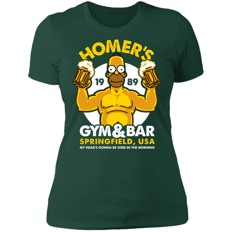 T-Shirts Forest Green / S Homer's Gym & Bar Women's Premium T-Shirt