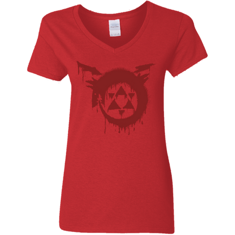 T-Shirts Red / S Homunculus Women's V-Neck T-Shirt