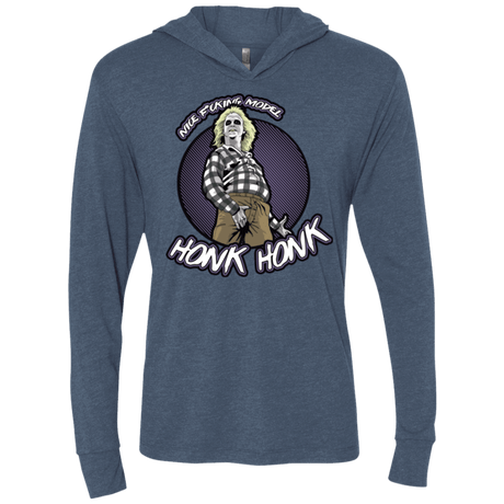 T-Shirts Indigo / X-Small Honk Honk Triblend Long Sleeve Hoodie Tee