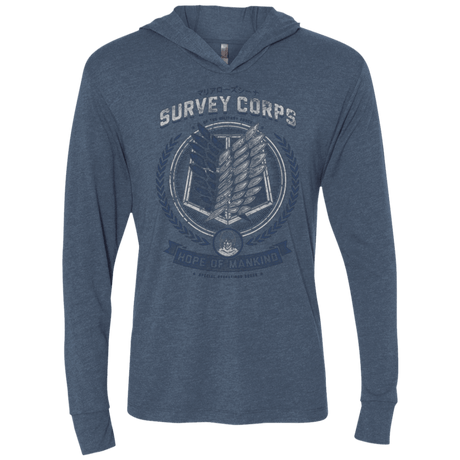 T-Shirts Indigo / X-Small Hope of Mankind Triblend Long Sleeve Hoodie Tee