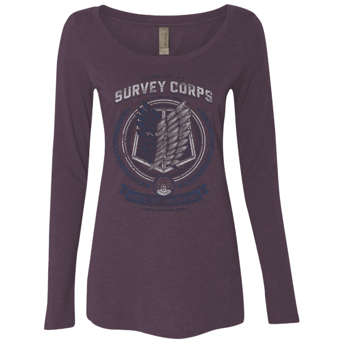 T-Shirts Vintage Purple / Small Hope of Mankind Women's Triblend Long Sleeve Shirt