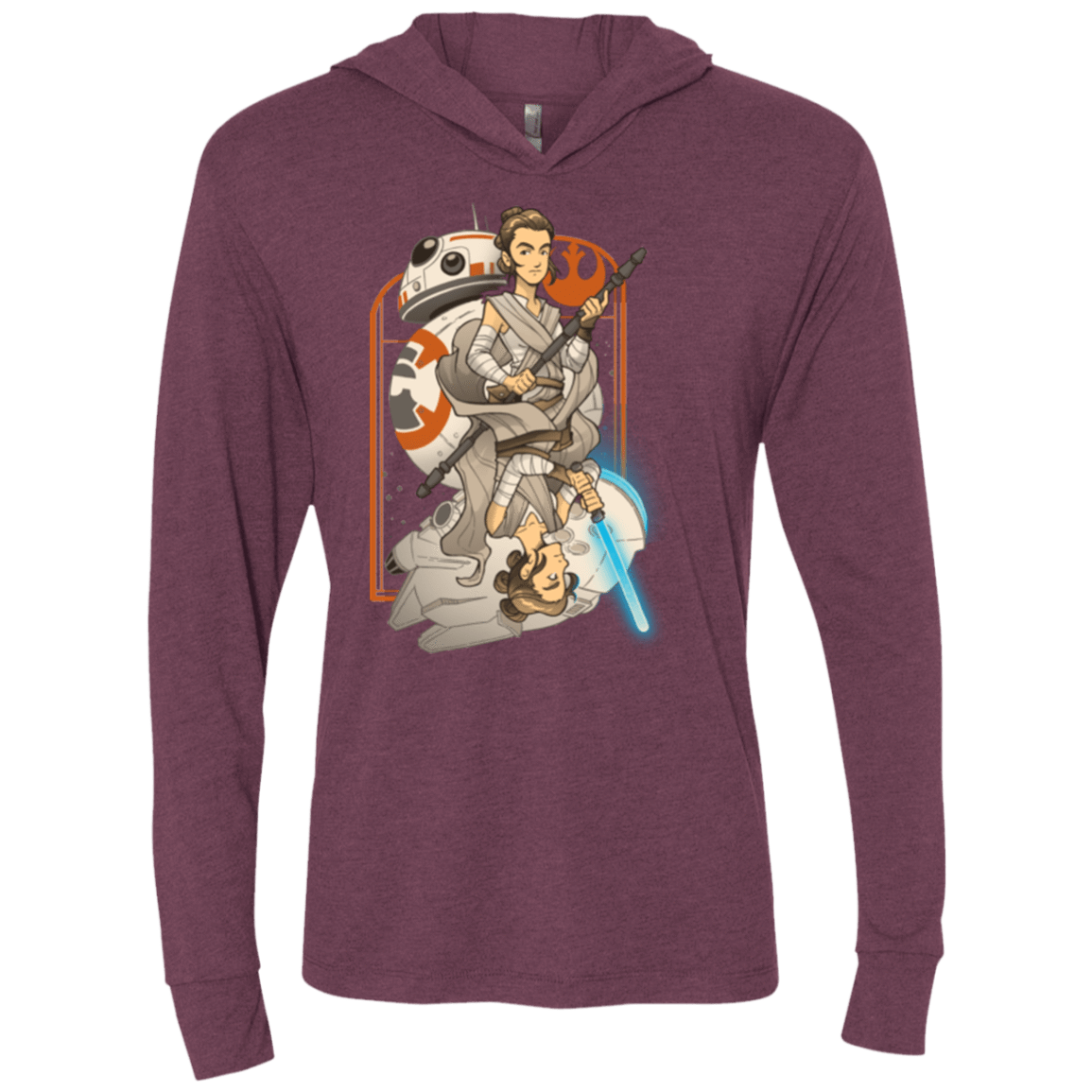 T-Shirts Hope Triblend Long Sleeve Hoodie Tee