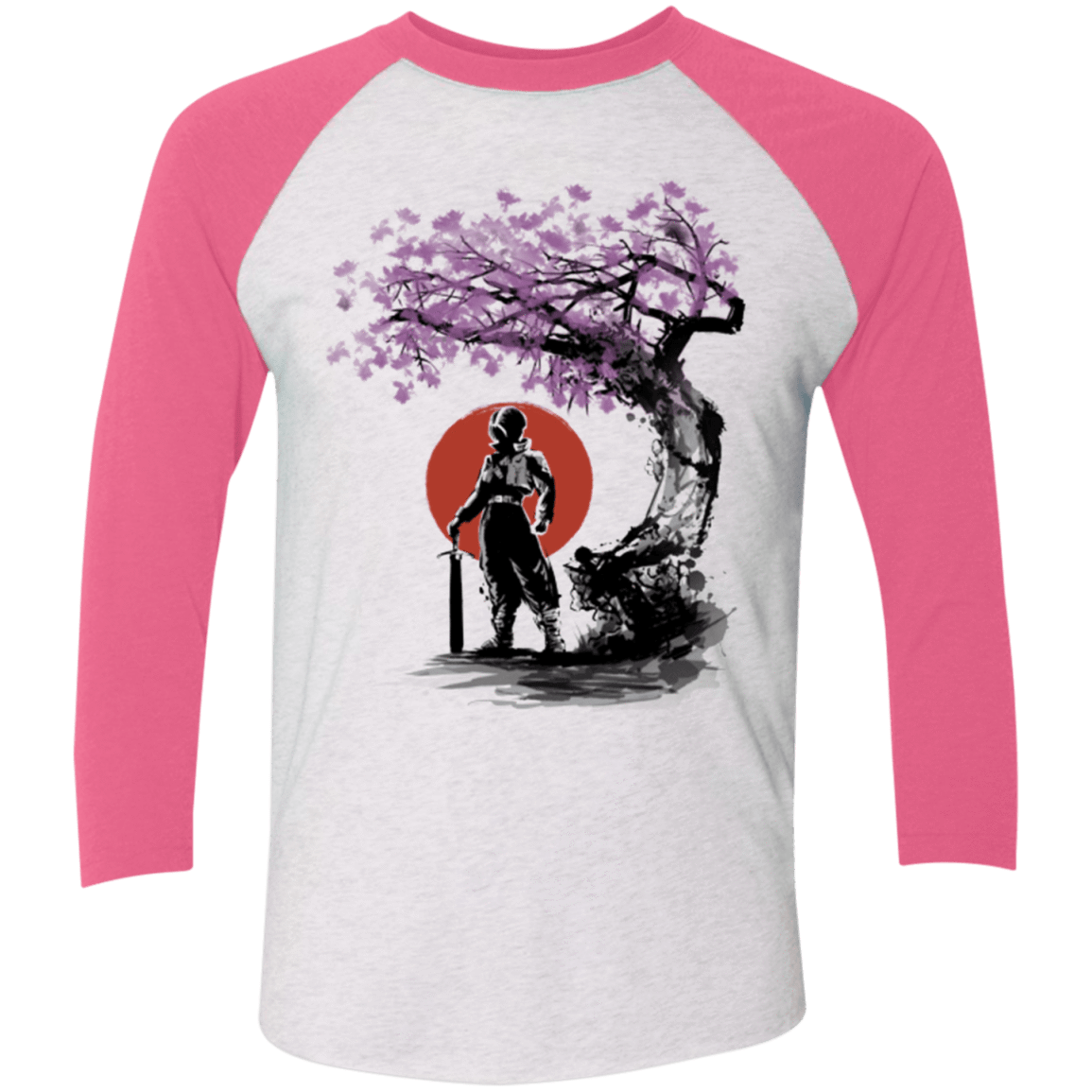 T-Shirts Heather White/Vintage Pink / X-Small Hope under the sun Men's Triblend 3/4 Sleeve