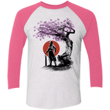 T-Shirts Heather White/Vintage Pink / X-Small Hope under the sun Men's Triblend 3/4 Sleeve
