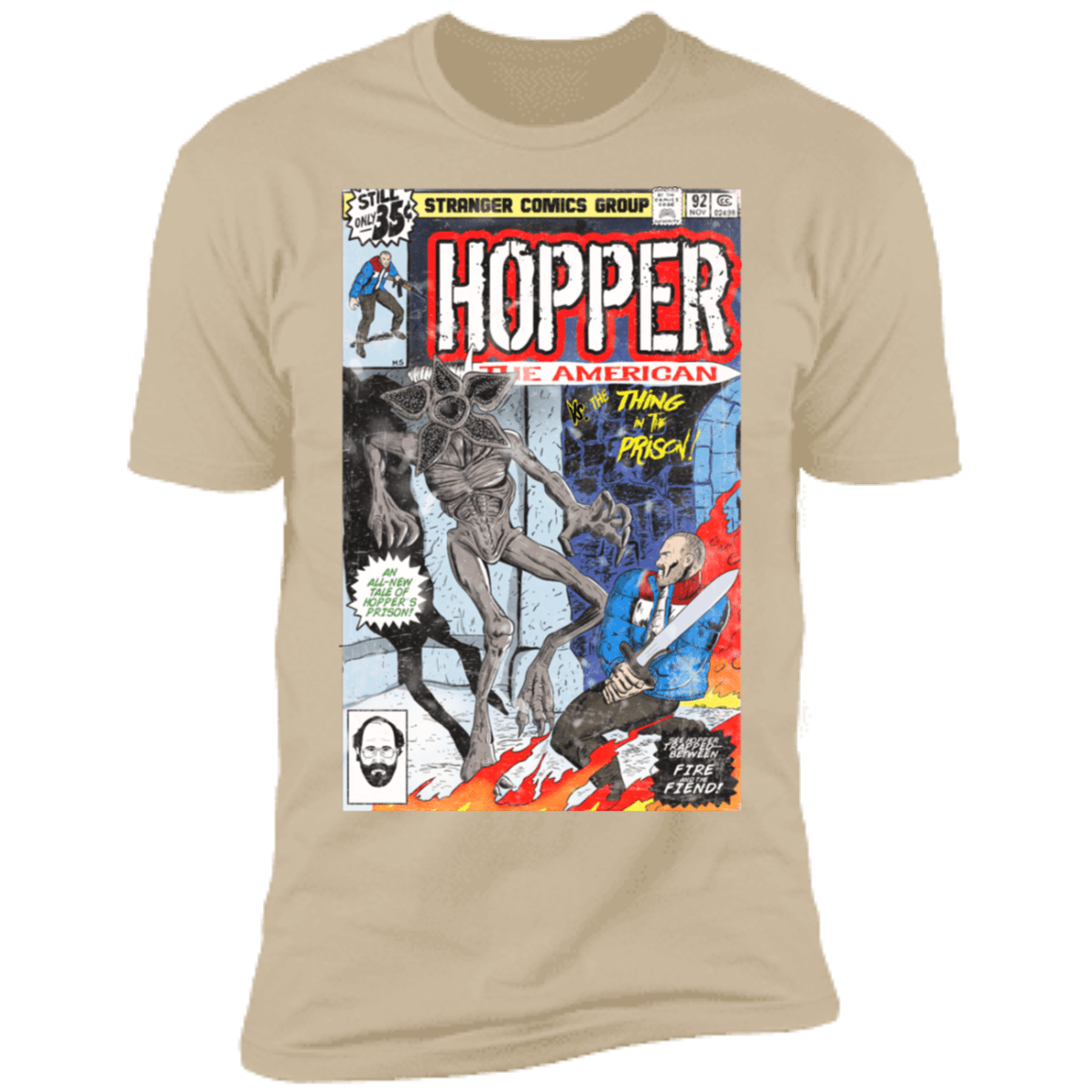 T-Shirts Sand / S Hopper the American Men's Premium T-Shirt