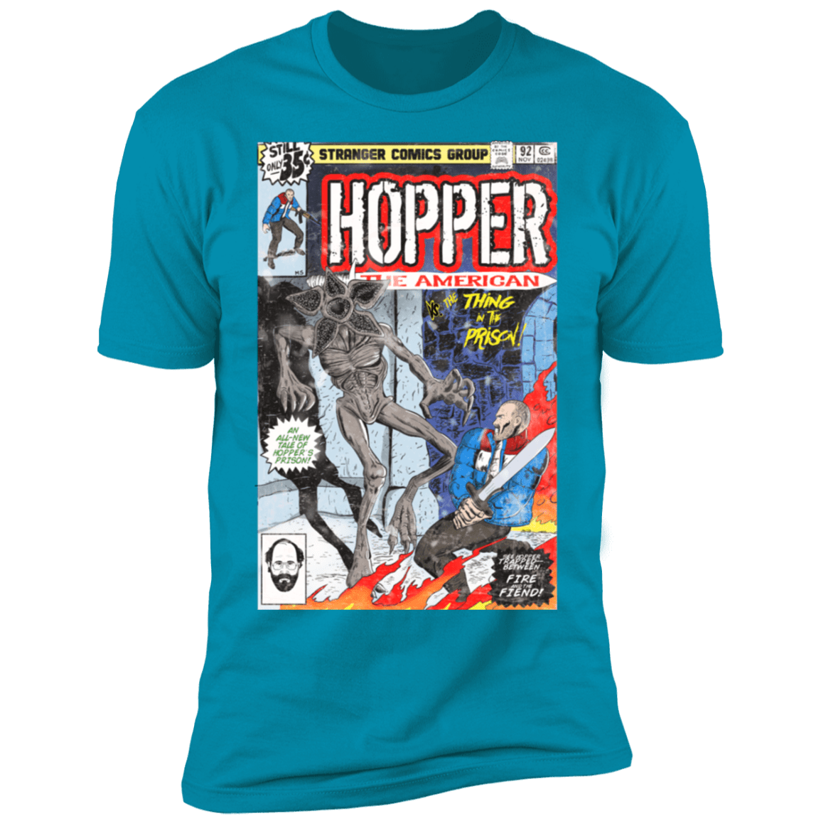T-Shirts Turquoise / S Hopper the American Men's Premium T-Shirt