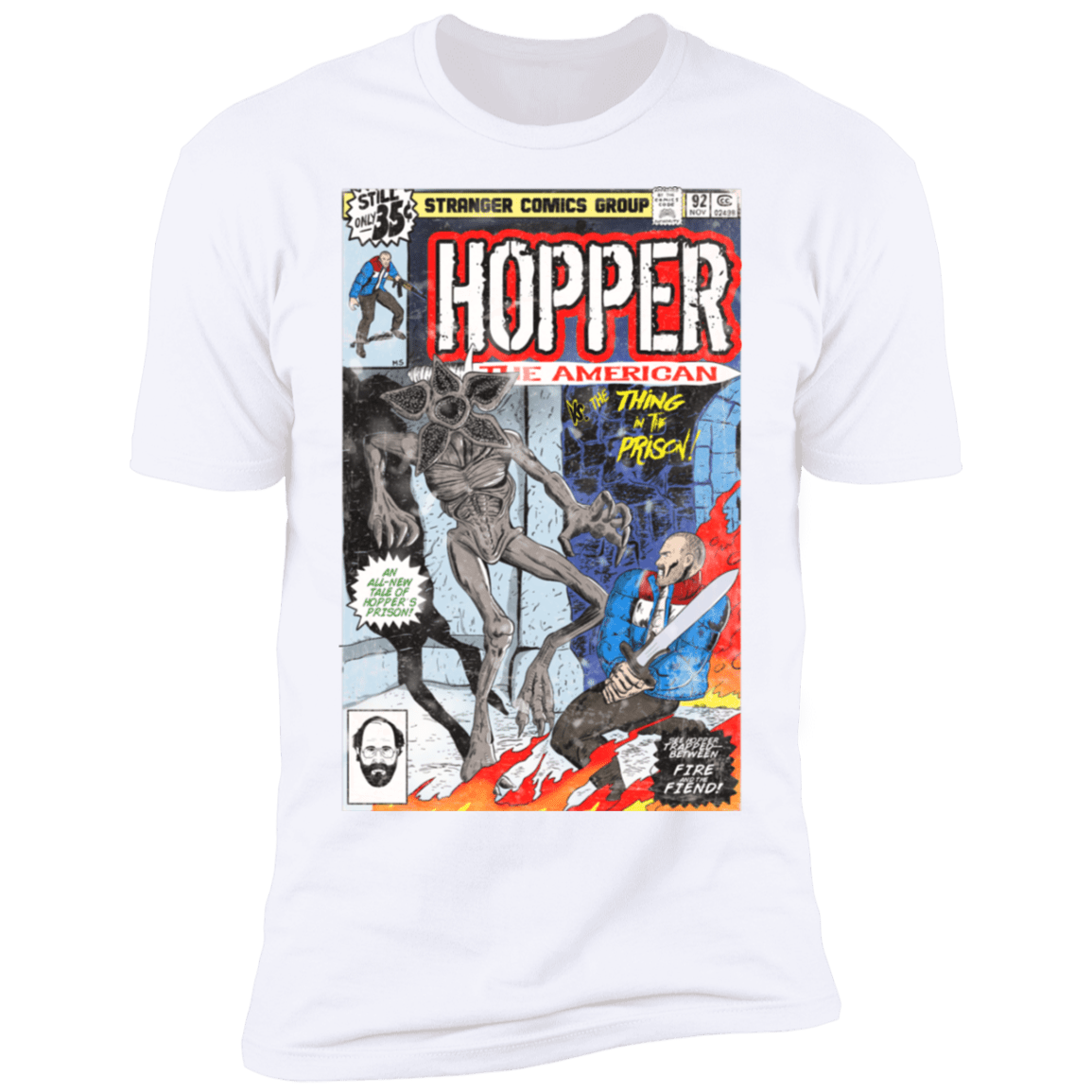 T-Shirts White / S Hopper the American Men's Premium T-Shirt