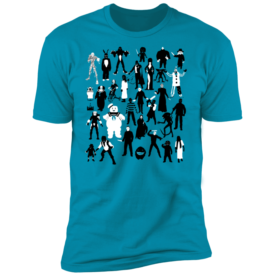 T-Shirts Turquoise / S Horror Characters Men's Premium T-Shirt