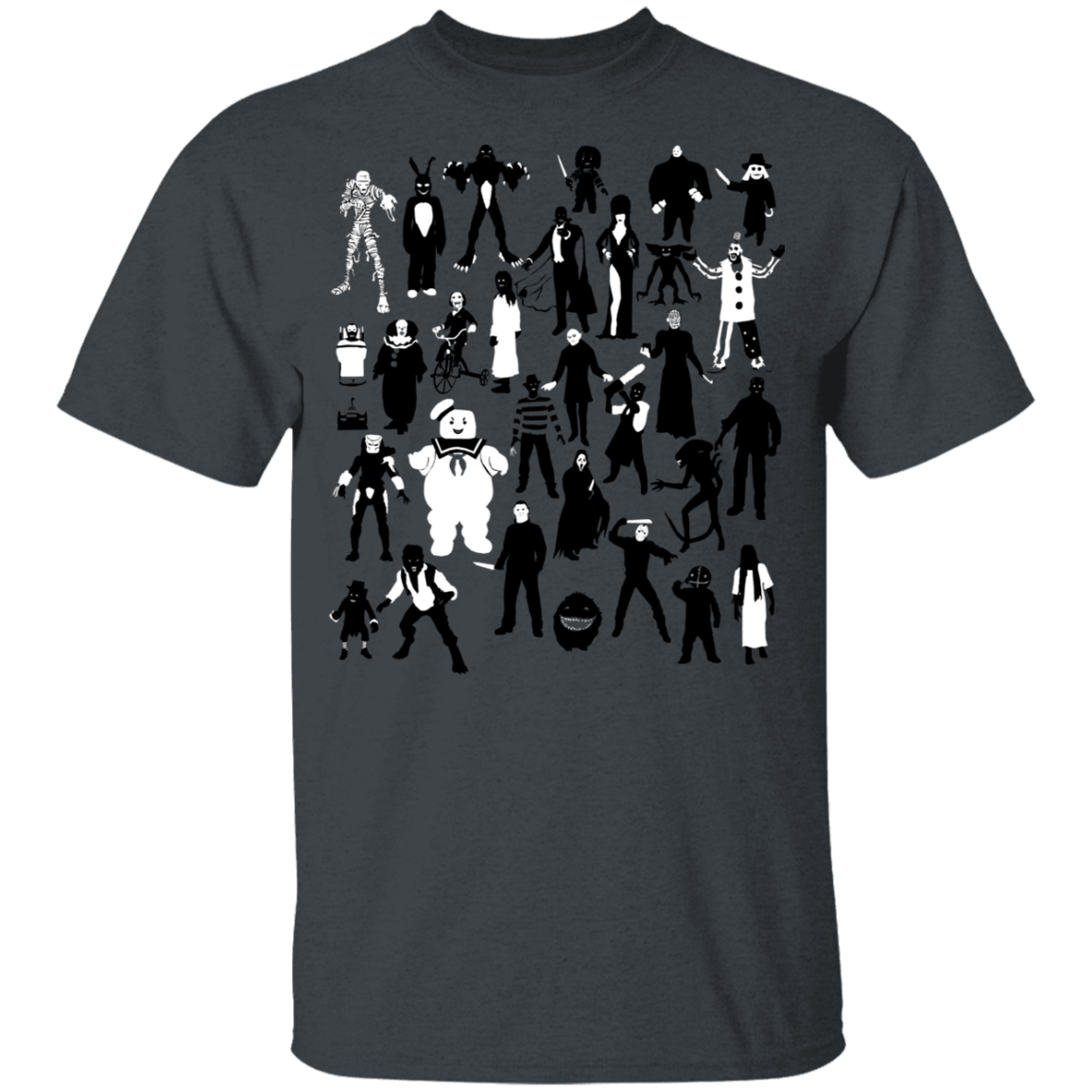 T-Shirts Dark Heather / YXS Horror Characters Youth T-Shirt