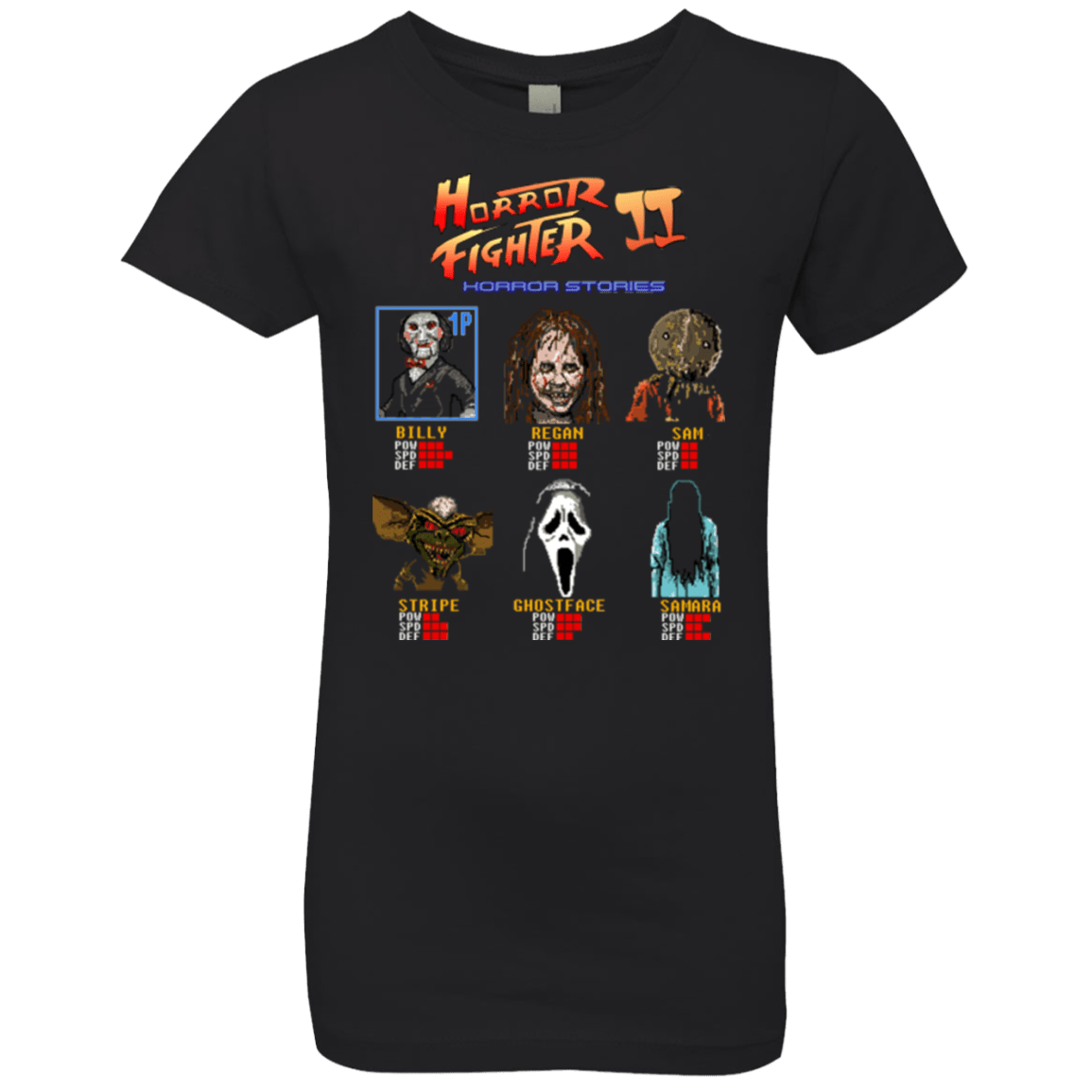 T-Shirts Black / YXS Horror Fighter 2 Girls Premium T-Shirt