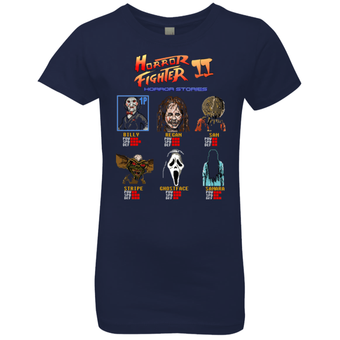 T-Shirts Midnight Navy / YXS Horror Fighter 2 Girls Premium T-Shirt