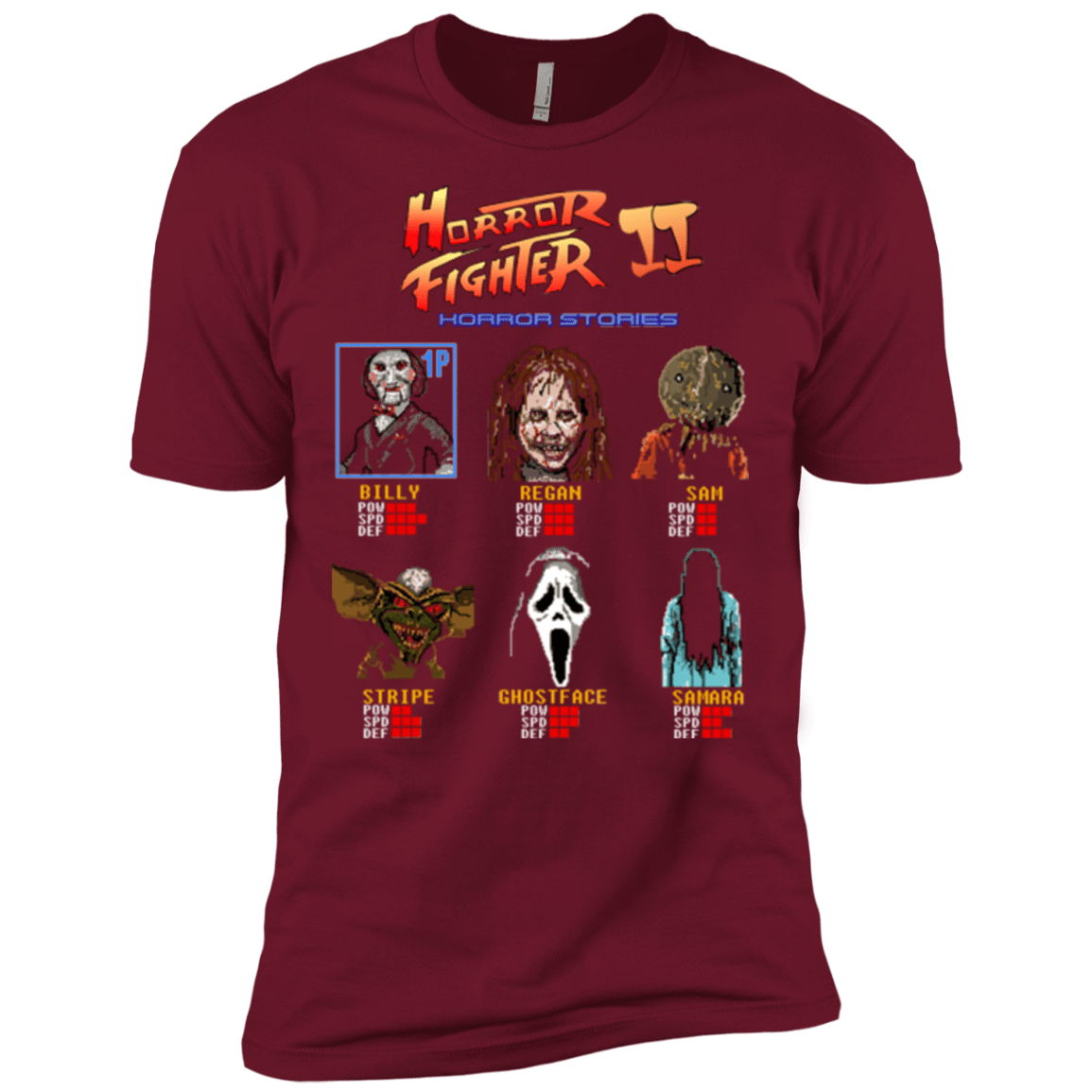T-Shirts Cardinal / X-Small Horror Fighter 2 Men's Premium T-Shirt