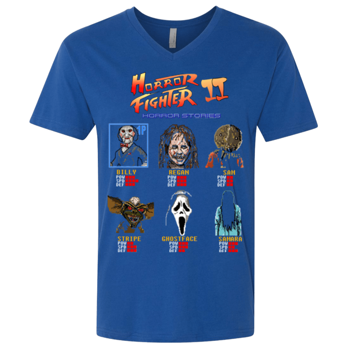 T-Shirts Royal / X-Small Horror Fighter 2 Men's Premium V-Neck