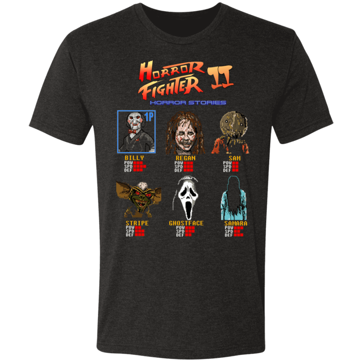 T-Shirts Vintage Black / S Horror Fighter 2 Men's Triblend T-Shirt