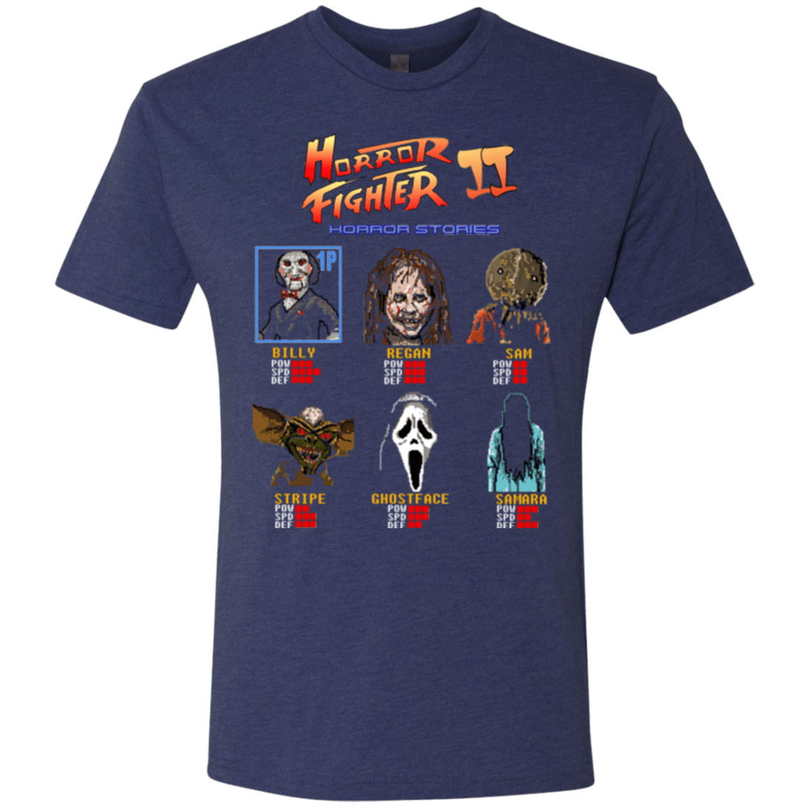 T-Shirts Vintage Navy / Small Horror Fighter 2 Men's Triblend T-Shirt