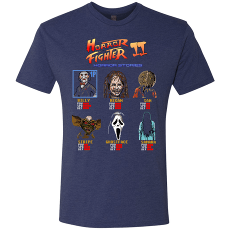T-Shirts Vintage Navy / Small Horror Fighter 2 Men's Triblend T-Shirt
