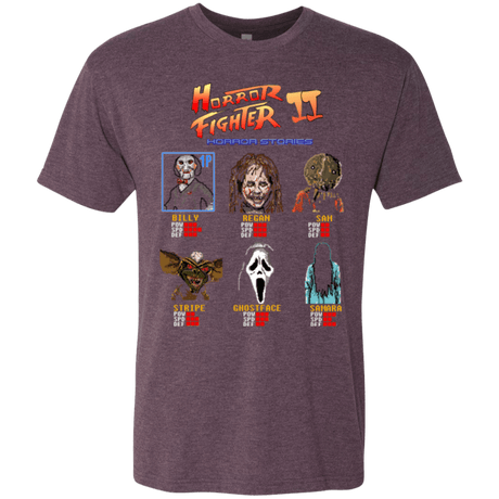 T-Shirts Vintage Purple / Small Horror Fighter 2 Men's Triblend T-Shirt