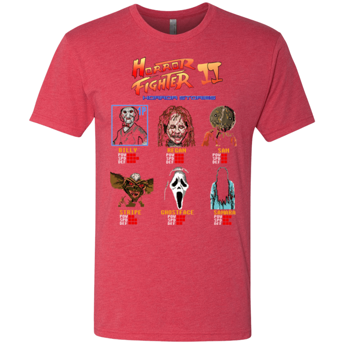 T-Shirts Vintage Red / Small Horror Fighter 2 Men's Triblend T-Shirt