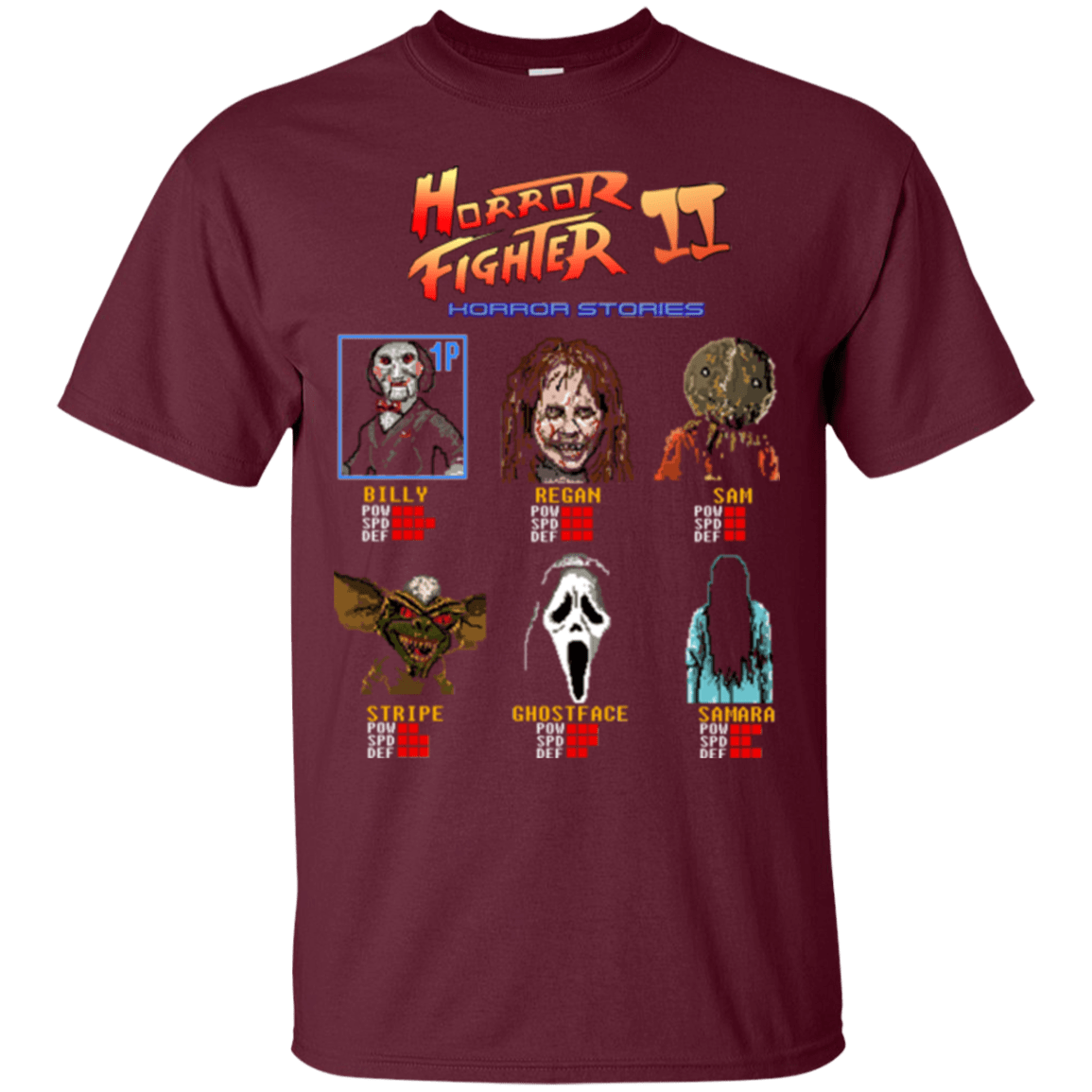T-Shirts Maroon / Small Horror Fighter 2 T-Shirt