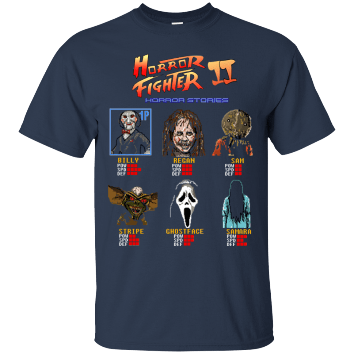 T-Shirts Navy / Small Horror Fighter 2 T-Shirt