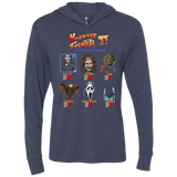 T-Shirts Vintage Navy / X-Small Horror Fighter 2 Triblend Long Sleeve Hoodie Tee