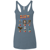 T-Shirts Indigo / X-Small Horror Fighter 2 Women's Triblend Racerback Tank