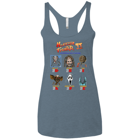 T-Shirts Indigo / X-Small Horror Fighter 2 Women's Triblend Racerback Tank
