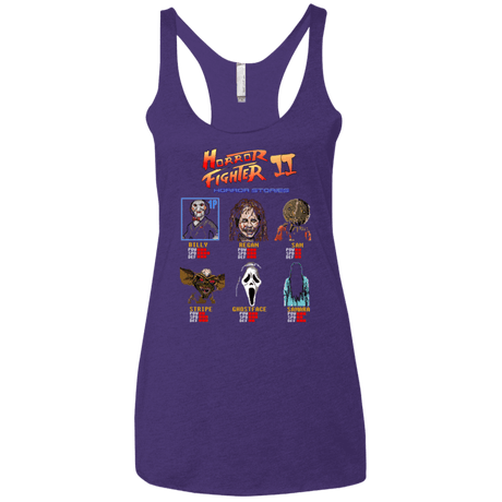 T-Shirts Purple / X-Small Horror Fighter 2 Women's Triblend Racerback Tank