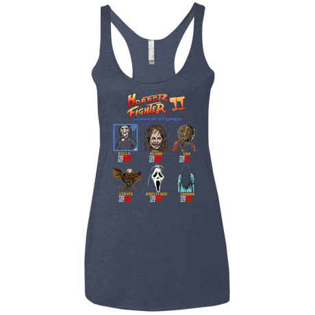 T-Shirts Vintage Navy / X-Small Horror Fighter 2 Women's Triblend Racerback Tank