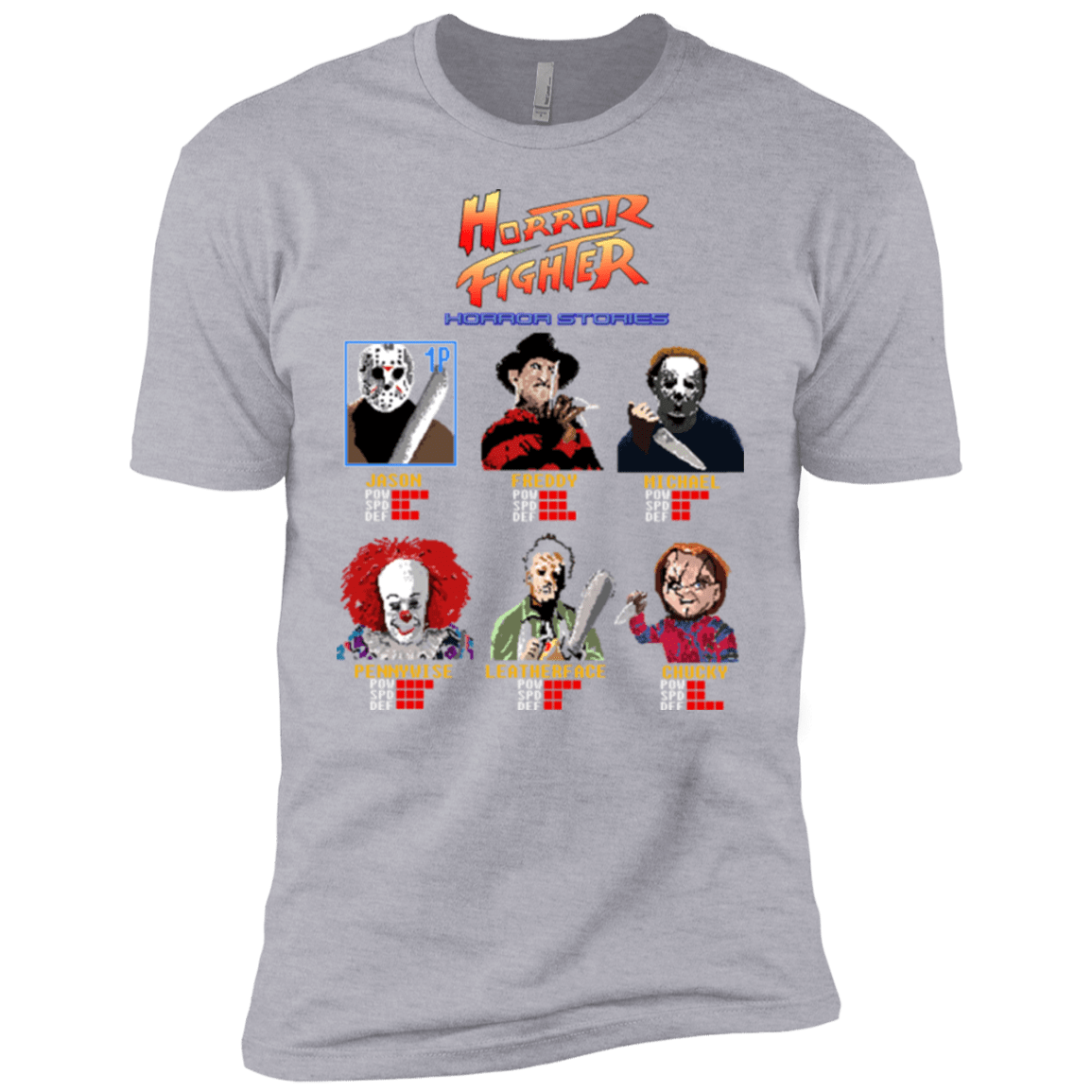 T-Shirts Heather Grey / YXS Horror Fighter Boys Premium T-Shirt