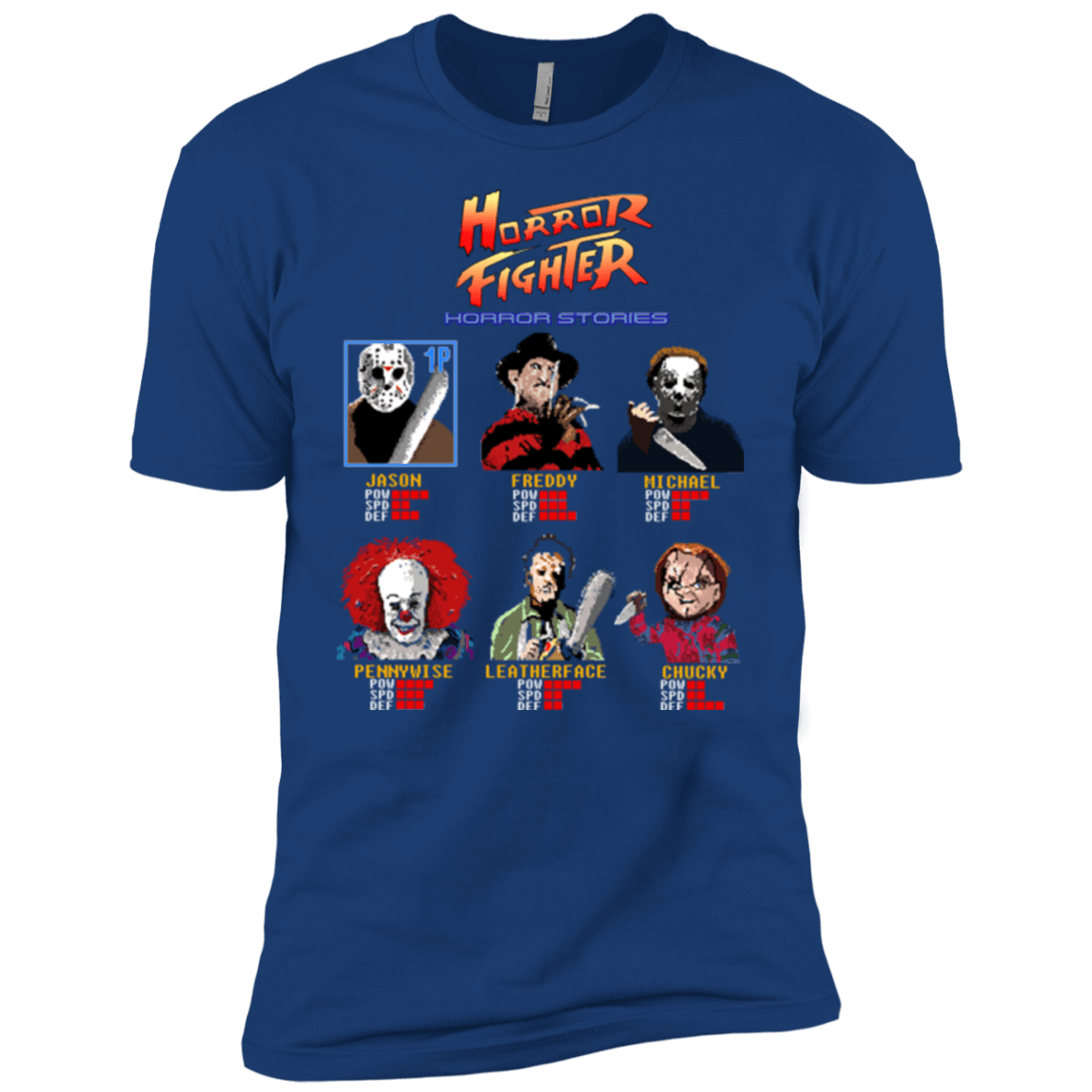 T-Shirts Royal / YXS Horror Fighter Boys Premium T-Shirt