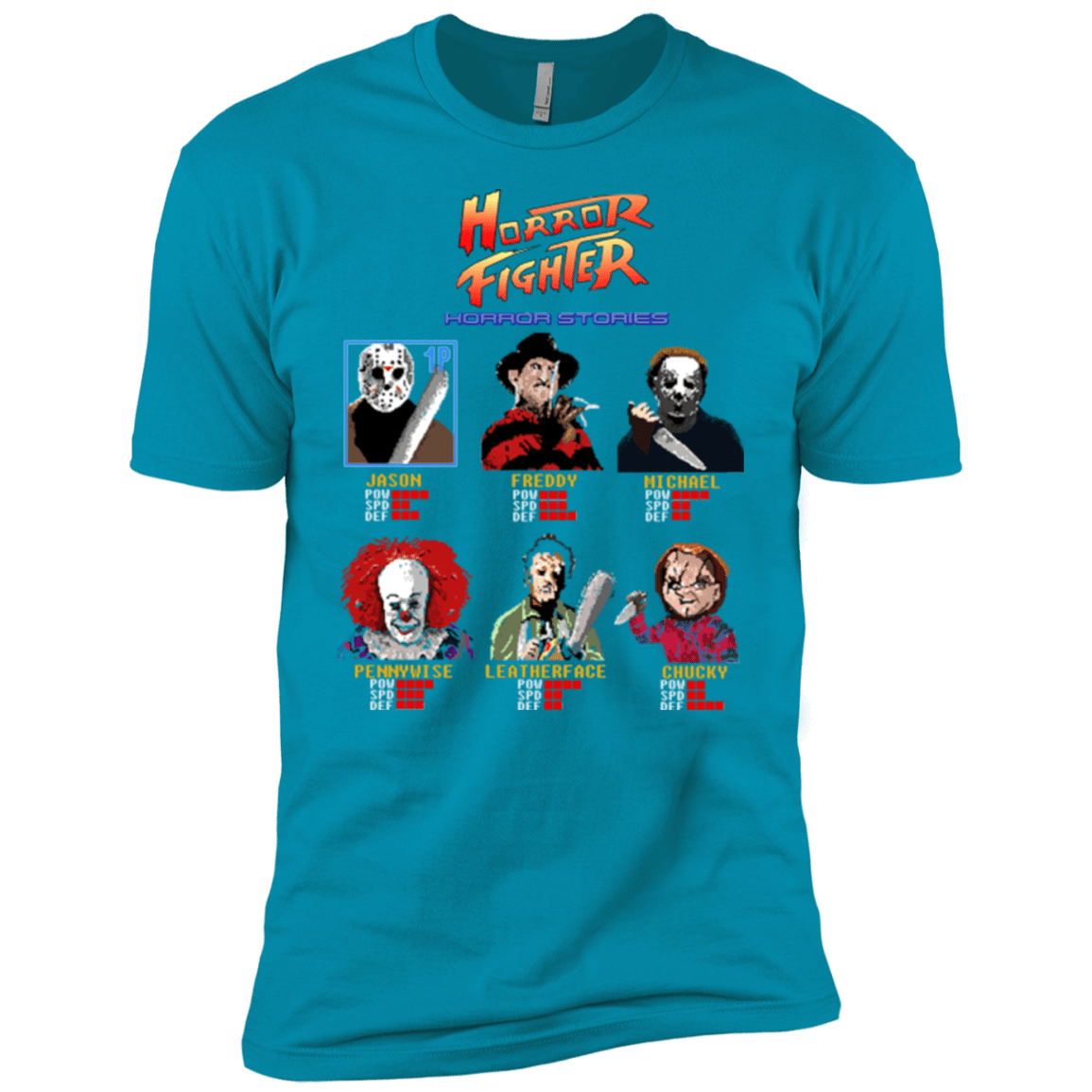 T-Shirts Turquoise / YXS Horror Fighter Boys Premium T-Shirt